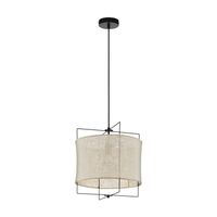 EGLO Bridekirk hanglamp - E27 - 40cm - Hout, linnen - Natuur - thumbnail