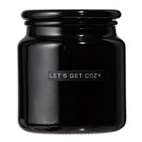 Wellmark Geurkaars - Fresh Linnen - groot - 9.5x11 - zwart glas - Let's Get Cozy 8719325913880