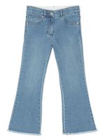 Stella McCartney Kids jean évasé à bords francs - Bleu