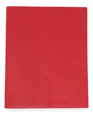 Smythson carnet en cuir à logo - Rouge