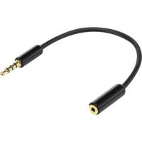 SpeaKa Professional SP-7870156 Jackplug Audio Adapter [1x Jackplug male 3,5 mm - 1x Jackplug female 2,5 mm] Zwart - thumbnail