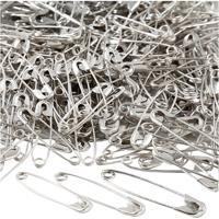 Creativ Company Veiligheidsspelden, l: 28+31+36 mm, dikte 0,7-0,8 mm, zilver, 600 stuk/ 1 doos