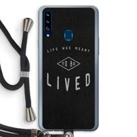 To be lived: Samsung Galaxy A20s Transparant Hoesje met koord