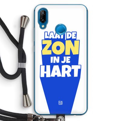 Laat de zon in je hart: Huawei P20 Lite Transparant Hoesje met koord