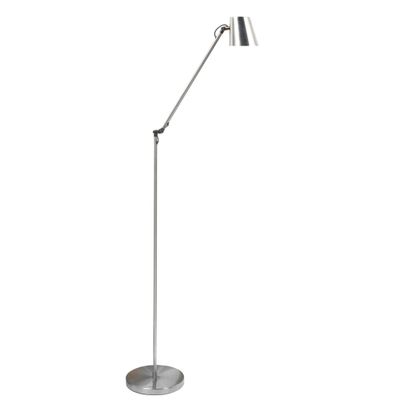 Metallic zilver vloerlamp 121cm