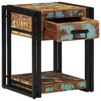 Nachtkastje Multikleur 40 x 40 x 50 cm massief gerecycled hout