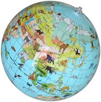 Opblaasbare wereldbol - globe met Dieren | Caly Toys - thumbnail