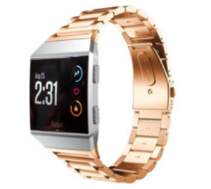 Fitbit Ionic - Schakelarmband Stainless Steel bandje - Rosé goud