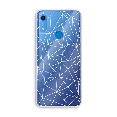 Geometrische lijnen wit: Huawei Y6s Transparant Hoesje