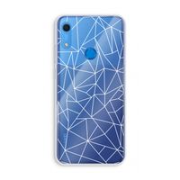 Geometrische lijnen wit: Huawei Y6s Transparant Hoesje