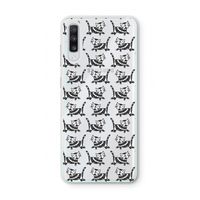 Zwarte poes: Samsung Galaxy A70 Transparant Hoesje