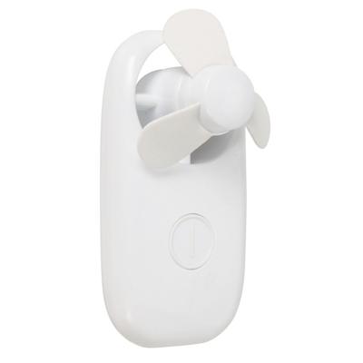 Mini ventilator/handventilator - 11 x 6 x 5 cm - Wit - Verkoeling in zomer