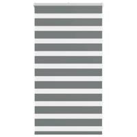 VidaXL Zebra rolgordijn 90x100 cm stofbreedte 85,9 cm donkergrijs