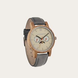 Houten Horloge Sand Surfer Grey