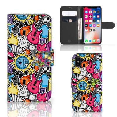 Apple iPhone X | Xs | Wallet Case | met Pasjes | Punk Rock