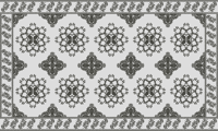 Vintage bloemenontwerp vinyl tapijt eetkamer