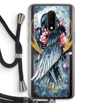 Golden Raven: OnePlus 7 Transparant Hoesje met koord