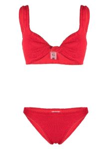 Hunza G bikini à effet froissé - Rouge