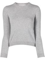 extreme cashmere pull nervuré à col rond - Gris