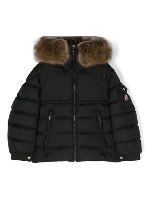 Moncler Enfant veste matelassée à logo appliqué - Noir