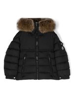 Moncler Enfant veste matelassée à logo appliqué - Noir