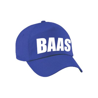 Blauwe Baas verkleed pet / cap voor volwassenen