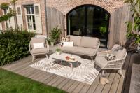 Hadassa stoel-bank loungeset (4-delig) - Rope/Zand