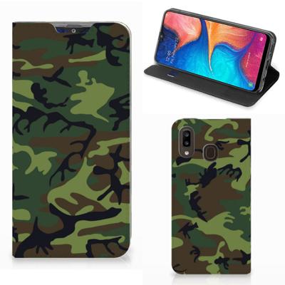 Samsung Galaxy A30 | Hoesje met Magneet | Army Dark