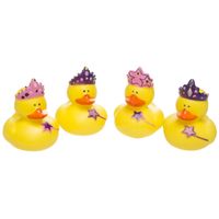 4x Badeendjes prinsessen badspeelgoed 5 cm - thumbnail