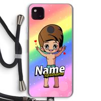 Chibi Maker man: Pixel 4a 5G Transparant Hoesje met koord