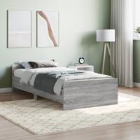 Bedframe bewerkt hout grijs sonoma eikenkleurig 100x200 cm - thumbnail