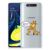 Samsung Galaxy A80 Telefoonhoesje met Naam Giraffe Samsung Galaxy A80 Telefoonhoesje met Naam Giraffe