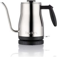 BODUM - BISTRO Waterkoker met lange uitloop, 1.200 W, 1,0 l, roestvrij staal