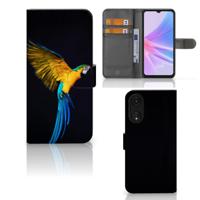 OPPO A78 5G | A58 5G | Telefoonhoesje | Met pasjeshouder | Papegaai