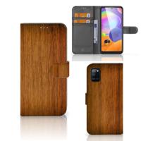 Samsung Galaxy A31 | Book Style Case | Donker Hout