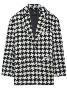 ANINE BING blazer en tweed à motif pied-de-poule - Noir