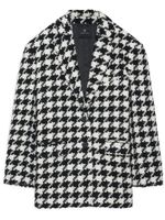 ANINE BING blazer en tweed à motif pied-de-poule - Noir - thumbnail