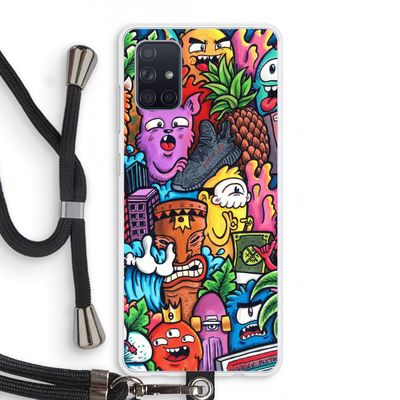 Vexx Mixtape: Samsung Galaxy A71 Transparant Hoesje met koord