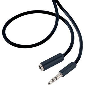 SpeaKa Professional SP-7870692 Jackplug Audio Verlengkabel [1x Jackplug male 3,5 mm - 1x Jackplug female 3,5 mm] 1.50 m Zwart SuperSoft-mantel