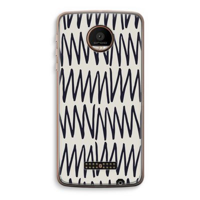 Marrakech Zigzag: Motorola Moto Z Force Transparant Hoesje