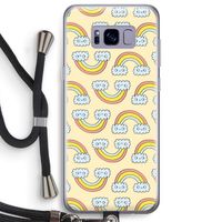 Regenboog: Samsung Galaxy S8 Plus Transparant Hoesje met koord