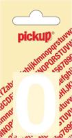 Plakcijfer Helvetica 40 mm Sticker witte cijfer 0 Pickup - Pickup