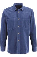 Fynch-Hatton Casual Fit Overshirt blauw, Effen - thumbnail
