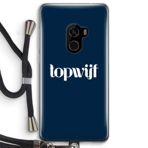 Topwijf Navy: Xiaomi Mi Mix 2 Transparant Hoesje met koord