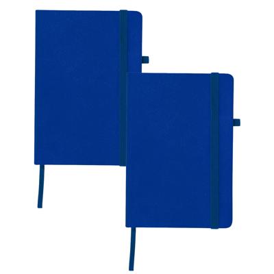 Notitieboekje / opschrijfboekje A5 - 2x - blauw - 15 x 21 cm - harde kaft