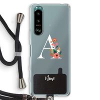 Pink Bouquet: Sony Xperia 5 III Transparant Hoesje met koord