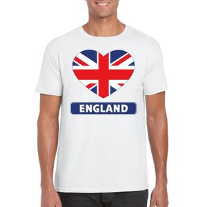 I love Engeland t-shirt wit heren 2XL  -