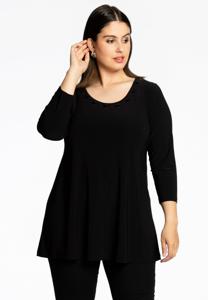 Yoek Tuniek flare strass | Zwart | Maat 42/44