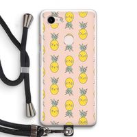 Ananas: Pixel 3 Transparant Hoesje met koord