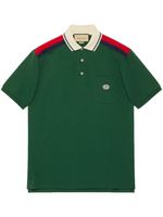 Gucci polo à logo GG - Vert - thumbnail